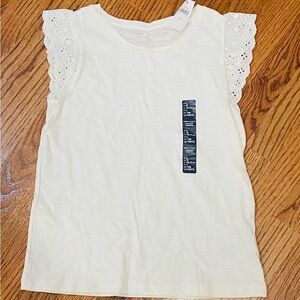 3/$15 Gap White Lace Sleeve Top